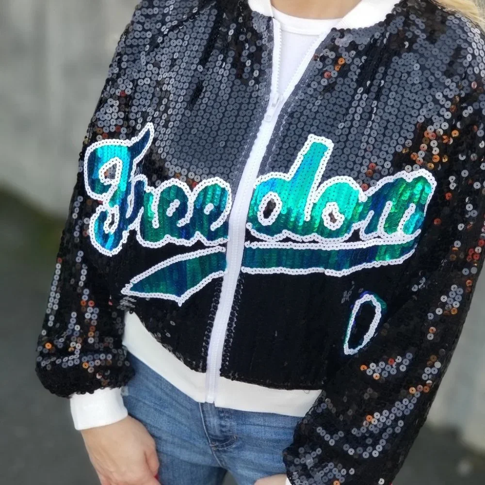 FREEDOM Sequin Jacket - Black - Picture 4 of 10